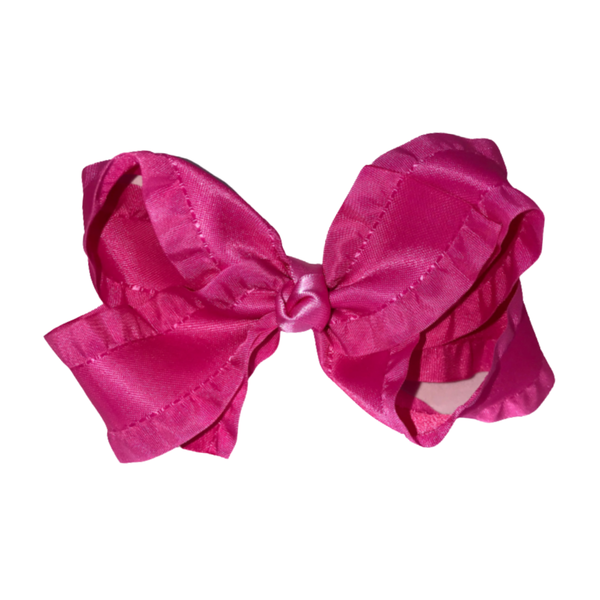 Solid Ruffle Ribbon Bow (More Colors Available)