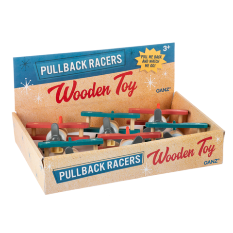 Wooden Pullback Plane Racers