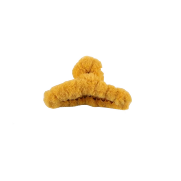 Solid Fuzzy Hair Claw Clip