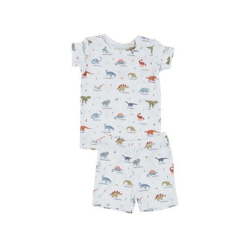 blue lounge wear set with dinosaurs and alphabets