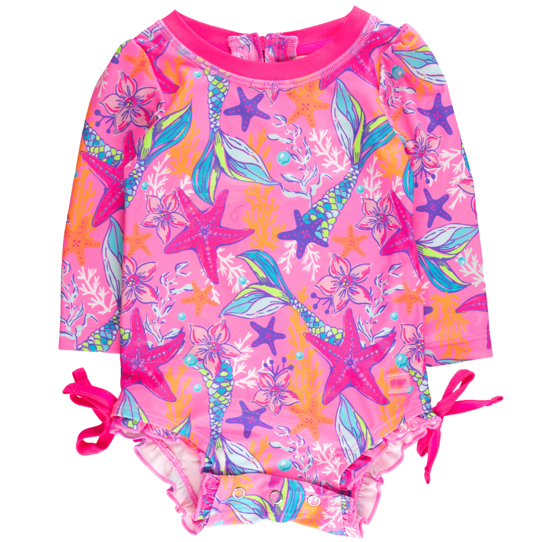Shimmer Mermaid L/S One-Piece Rash Guard – Melodi's Baby · Kid · Tween