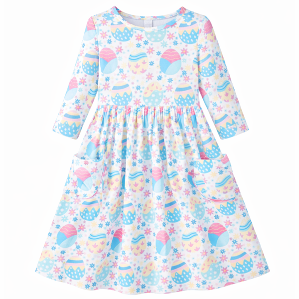 Egg-cellent Pocket Twirl Dress