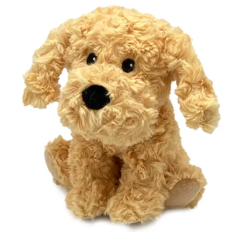 golden doodle plush warmie on a white background