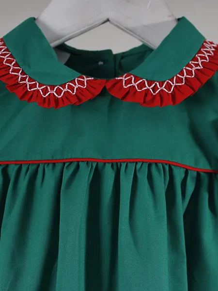 Green and Red Geo Caroline Dress