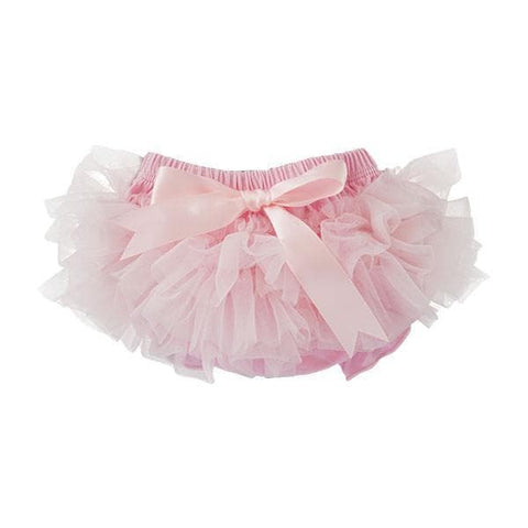 light pink tutu with elastic waist band and light pink bow