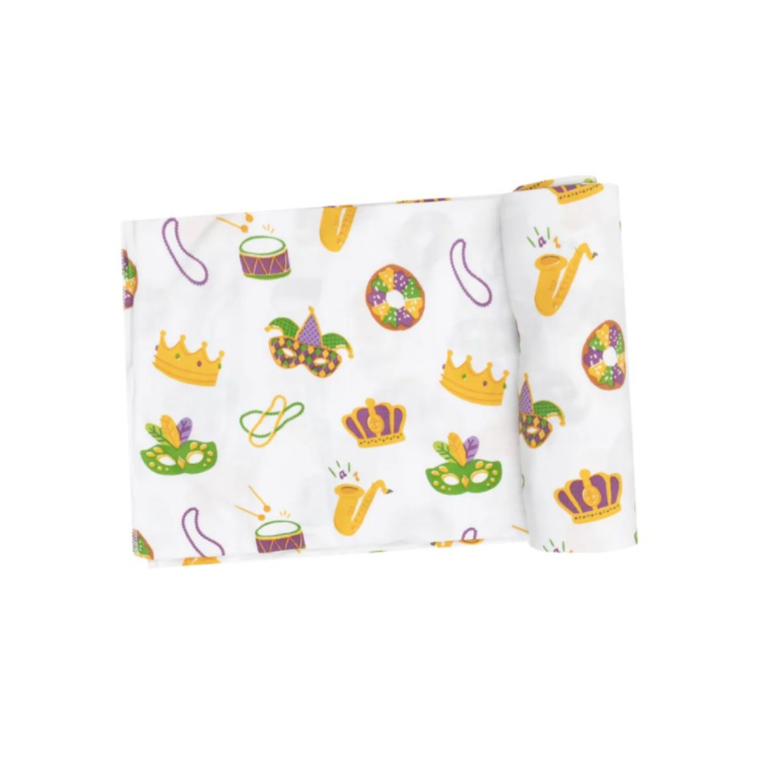 Mardi Gras Swaddle Blanket