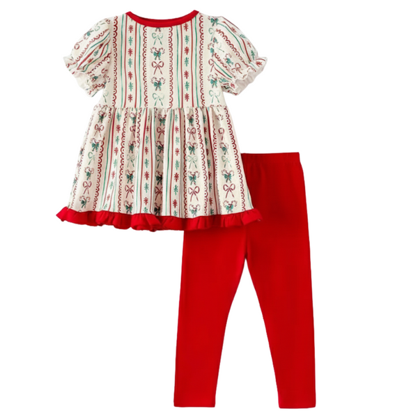 Christmas Puff Top and Legging Set