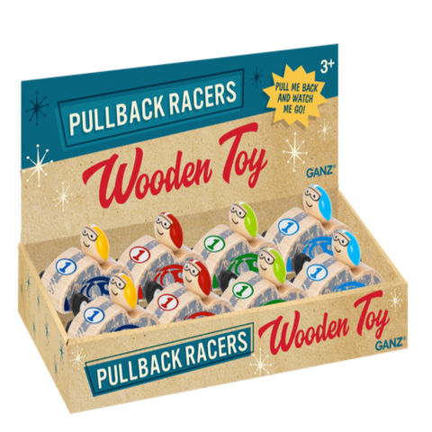 Wooden Pullback Car Racers