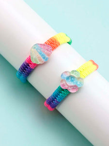 2pc Flower and Shell String Bracelet