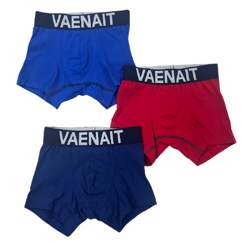 3 Pack Boy Boxer Brief(Navy, Royal and Red)