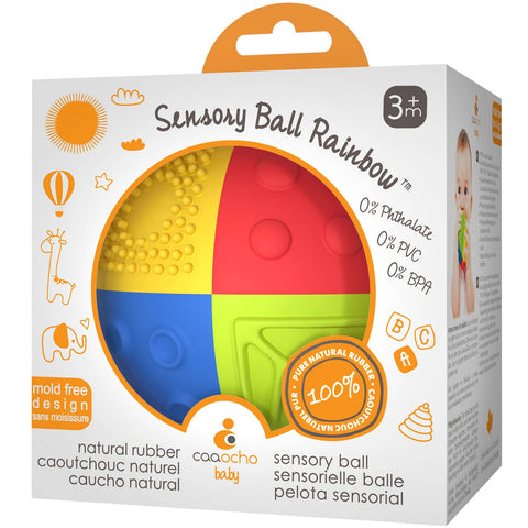 Sensory Ball Rainbow 3" - 100% Pure Natural Rubber