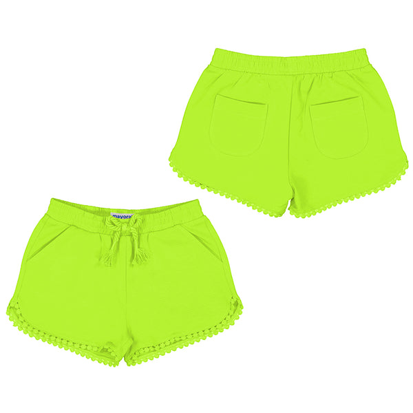 Knit Shorts with Chenille Lace Trim (Multiple Color Options)