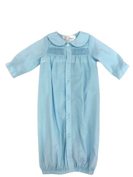 Newborn Blue Smocked Daygown
