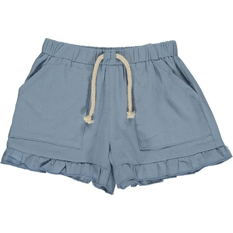 Blue Brynlee Ruffle Shorts
