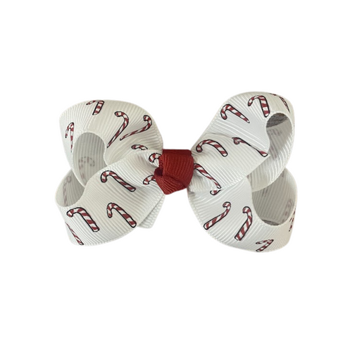 Candy Cane Christmas Bow (Small - 3 inch)