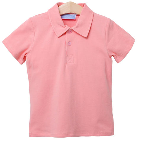 Short Sleeve Henry Polo--Coral