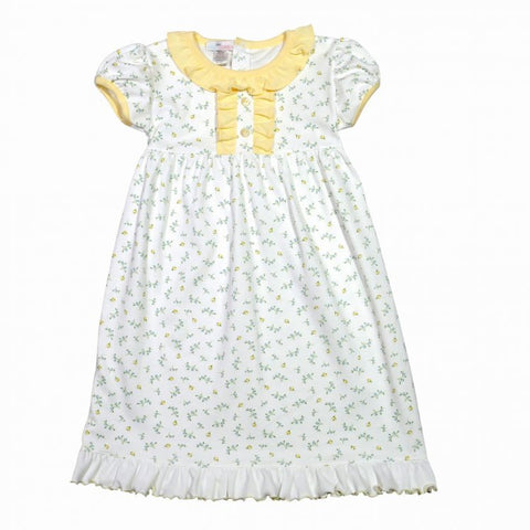 Hazel Yellow and Blue  Floral Pima Cotton Nightgown