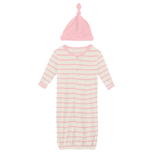 Converter Gown and Knot Hat Set Lotus Sweet Stripe