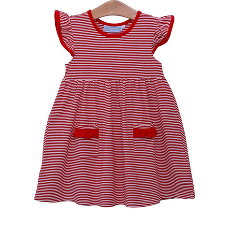 Lucy Knit Dress--Red Stripe