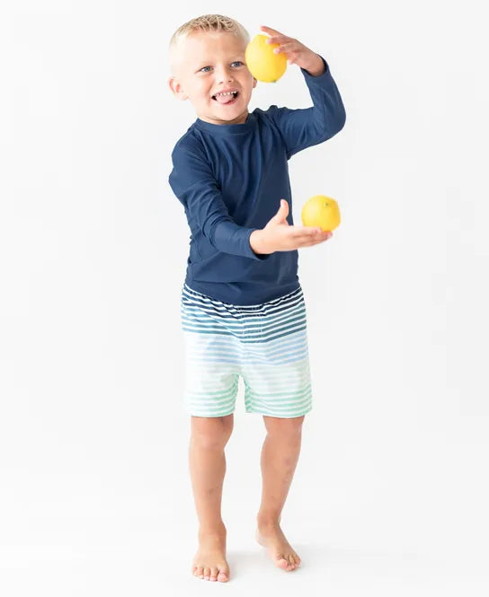 thumbnail image 2 of City Threads Baby Boys' Watercolor Rashguard - Long Sleeve UPF 50+ Swim Shirt, Navy 12-18 Months 2 of 12