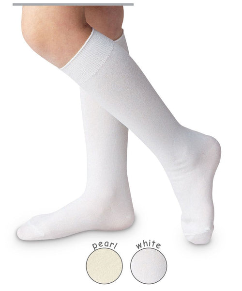 White Plain Fold over Christening Socks