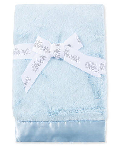 Plush Receiving Blanket - Light Blue