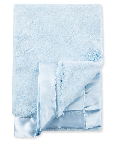 Plush Receiving Blanket - Light Blue