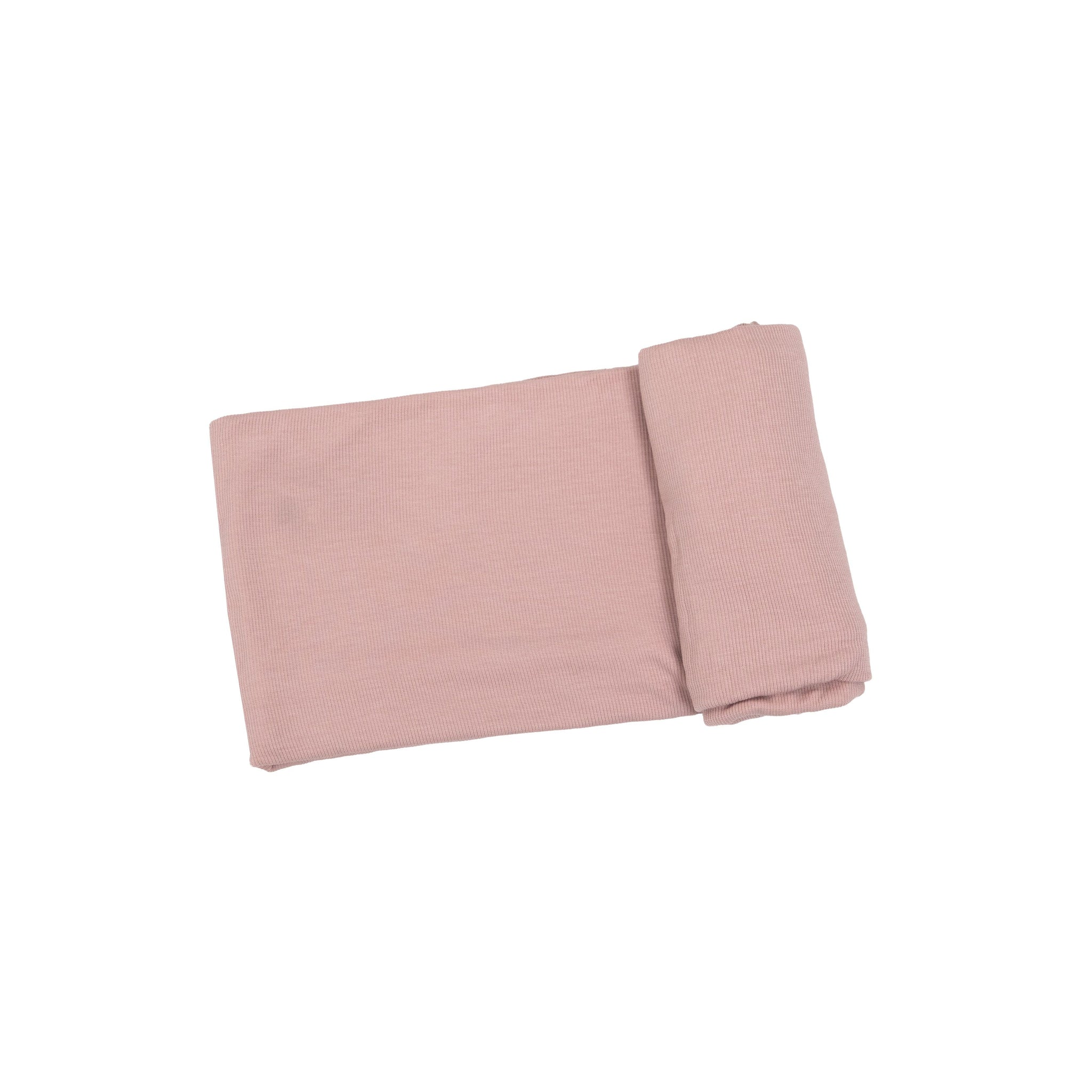 Ribbed Silver Pink Swaddling Blanket