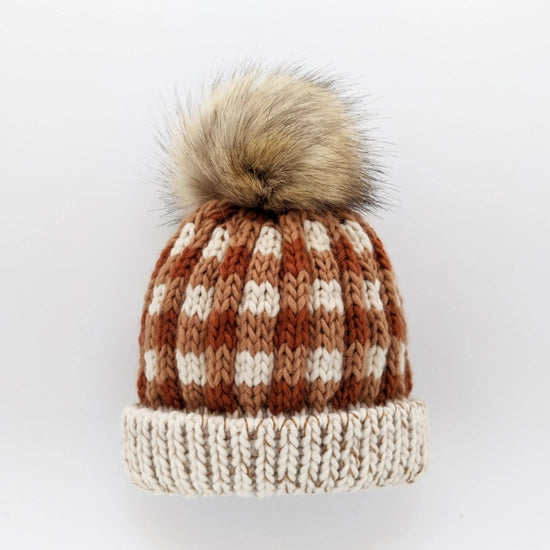 Sienna Buffalo Check Knit Hat