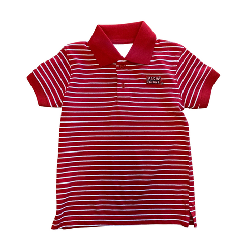 Short Sleeve Ragin Cajun Striped Golf Polo
