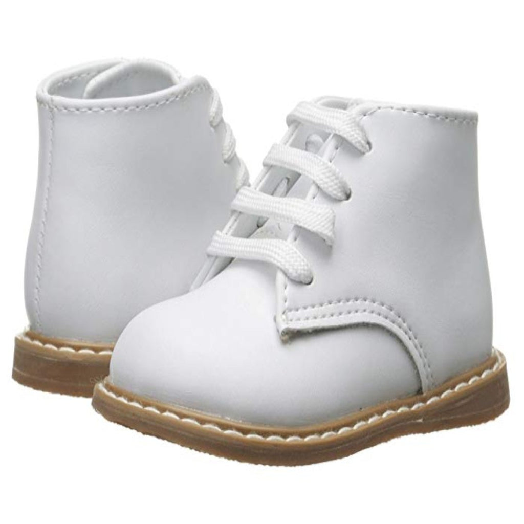 Leather Shoes White High Top Baby Walking Shoes Baby Deer High Top