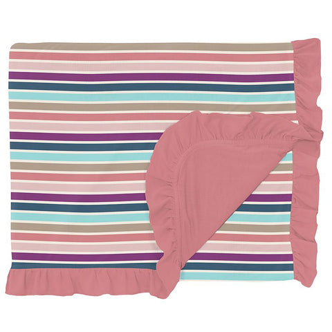 Ruffle Toddler Blanket Love Stripe