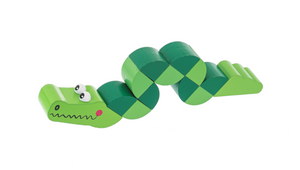 Wooden Twisty Alligator Grasping Toy