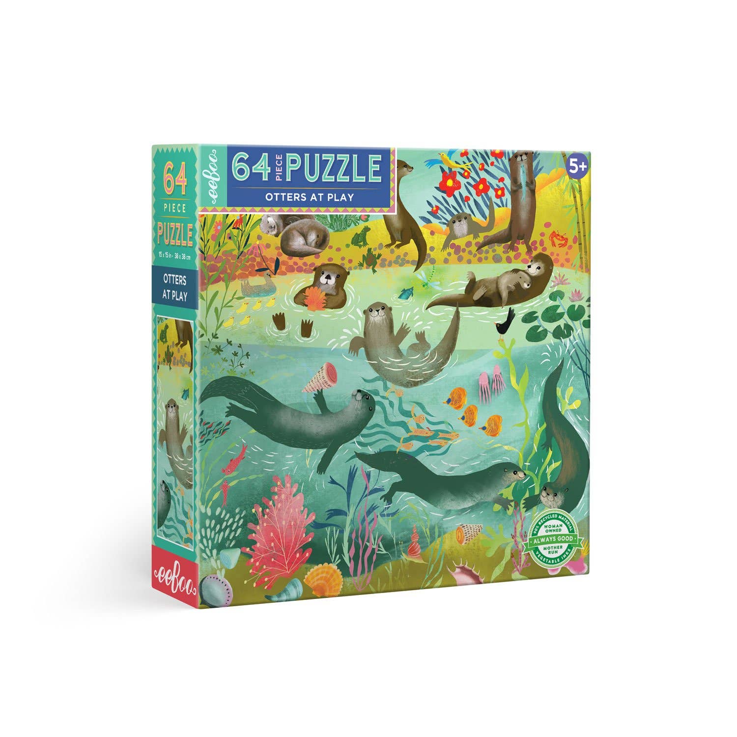 Otters at Play 64 Piece Puzzle