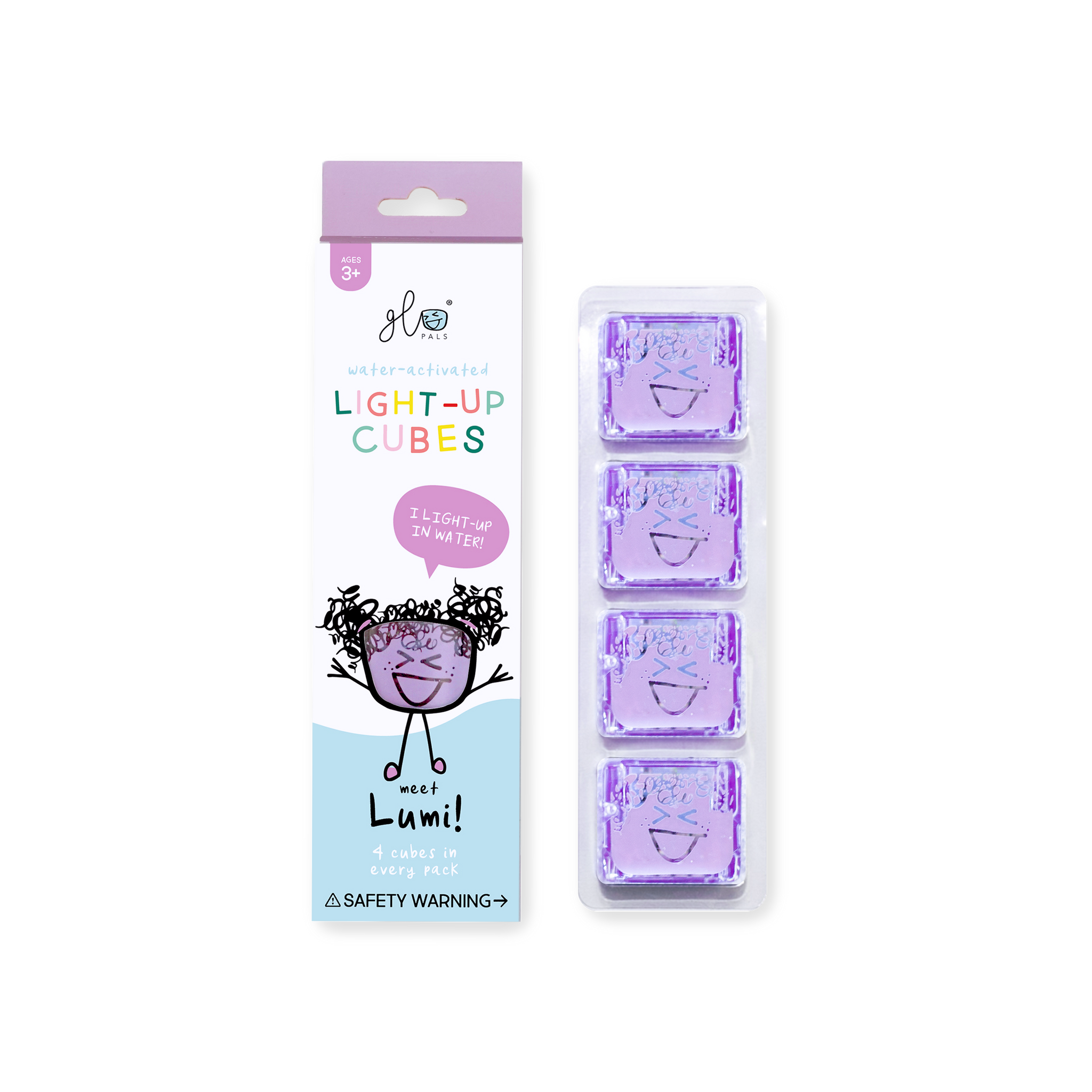 Lumi Purple Glo Pal Cubes - 4 Pack