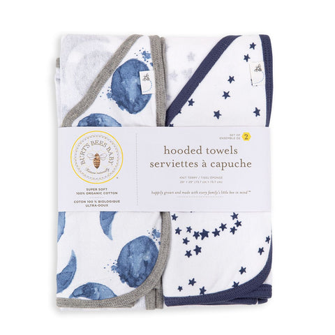 Hello Moon Organic Cotton Hooded Towels 2 Pack
