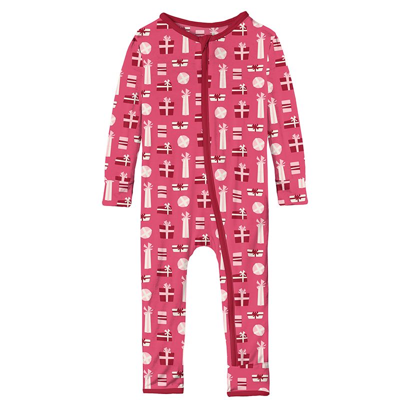 Print Coverall with Zipper Winter Rose Presents
